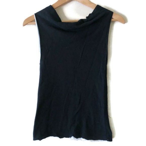 Emporio Armani Black / White Cap sleeve cotton top - Picture 5 of 13